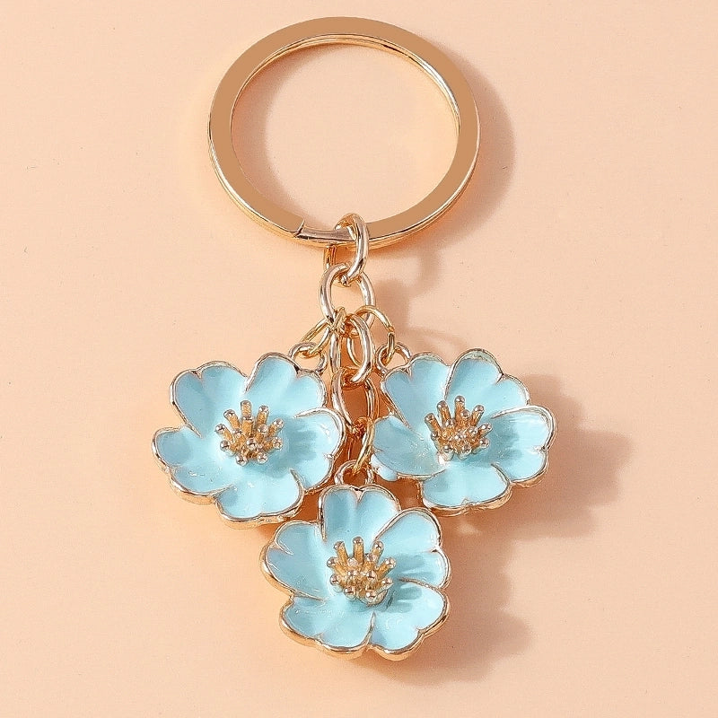 Cute Sweet Flower Alloy Keychain