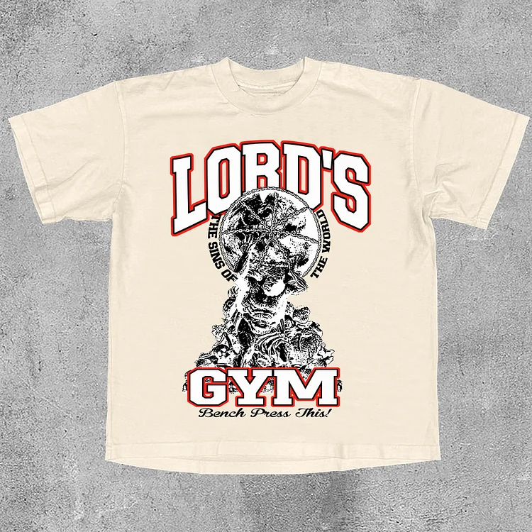 Lord's Gym Print Graphic Cotton T-Shirt