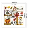 >SALE<Embroidery Cotton Thread 16CT Printed Four Seasons of Autumn Cross Stitch24x23cm