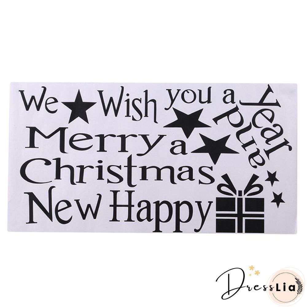 Removable Merry Christmas Tree Wall Stickers Art Vinyl Decal Home Window Decor