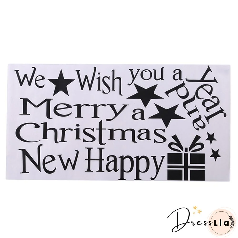 Removable Merry Christmas Tree Wall Stickers Art Vinyl Decal Home Window Decor