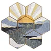 7pcs Cup Coasters Creative DIY Anti Slip Coasters Honeycomb Shape