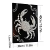 (30x40cm)Crab DIY Pearl Painting Framed Grape Handmade Pearl Material Art Kit Living Room Decor