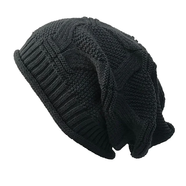 Women's Stylish Beanie Slouchy Street Dailywear Knitted Pure Color Winter Hat