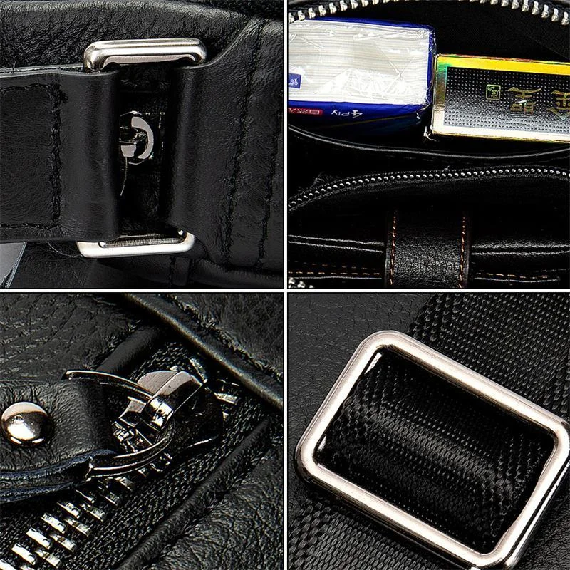 Men's High Quality Multifunctional Large Capacity Leather Shoulder Bag Crossbody Bag
