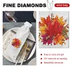 4 Pack DIY Rhinestone Drawstring Wine Gift Bags,  Diamond Painting Wine Decor Bag for Festival Gift Home Table Decor(Maple leaves)