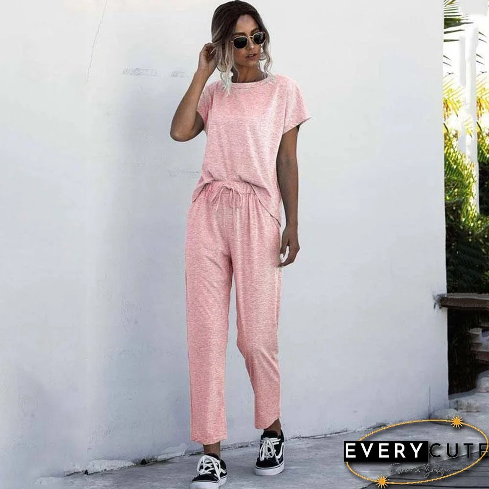 Summer Track Suit Ladies Tracksuits Plus Size Two Piece Set Sweat Suits Women Two Piece Outfits Short Sleeve Top And Pants