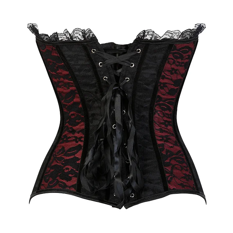 Colorblock Lace Corset