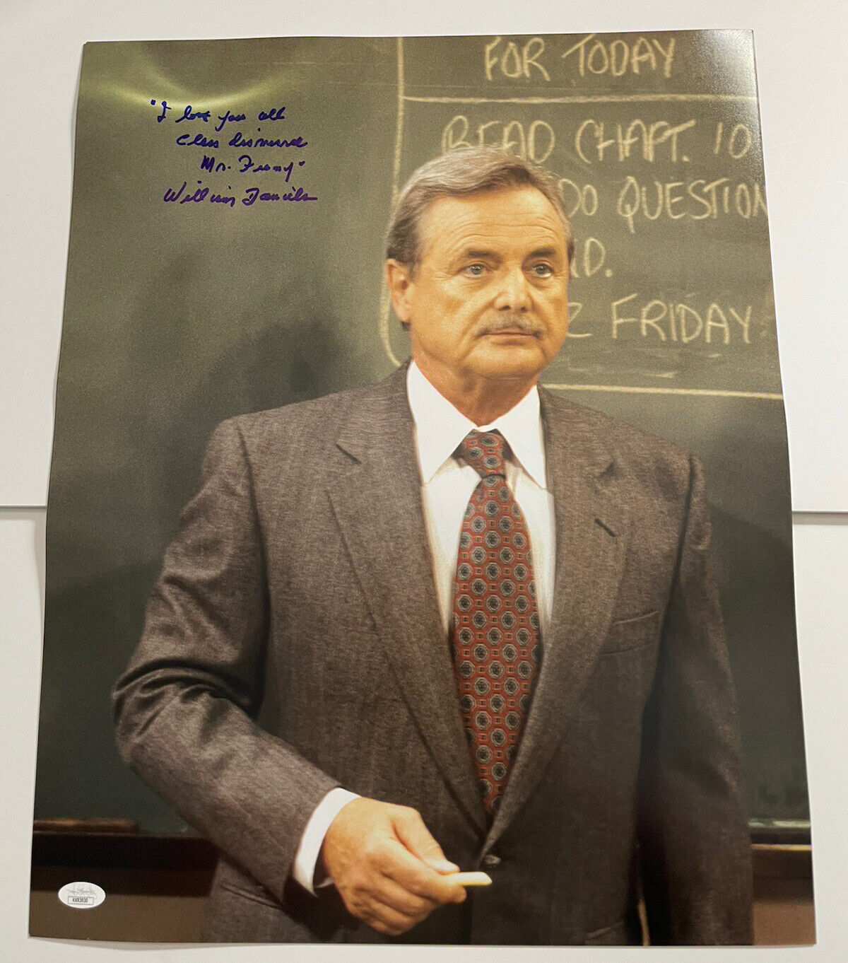 William Daniels Signed BOY MEETS WORLD Mr FEENY 16x20 Photo Poster painting Autograph JSA COA