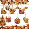 6 pi&egrave;ces corne d&rsquo;abondance bricolage, peinture en diamant, d&eacute;corations, d&eacute;corations, pendentifs d&eacute;coratifs