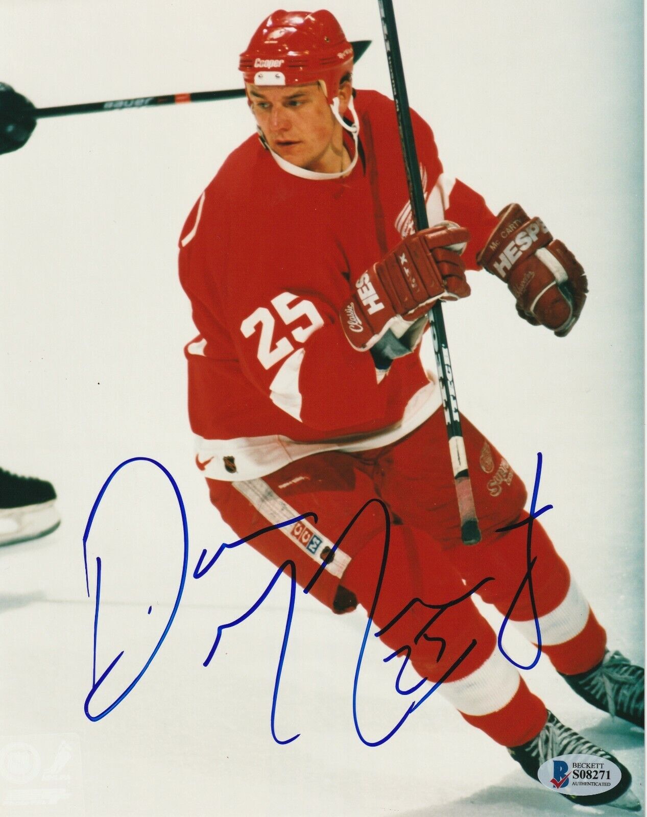 DARREN McCARTY Signed Detroit RED WINGS 8x10 Photo Poster painting w/ Beckett COA