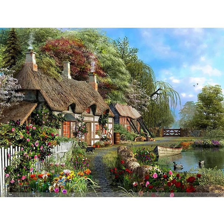 Country Villa - Painting By Numbers - 40x50cm