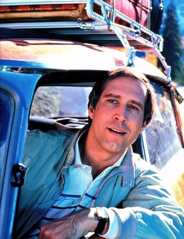 Chevy Chase Signed Auto'd National Lampoon's European Vacation 11x14 inch Photo Poster painting