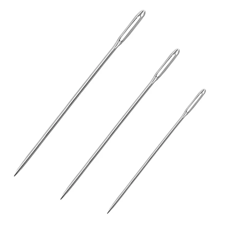 Large Eye Needles for Hand Sewing, 2 Pack, 3 Sizes, for Sewing, Embroidery Needles for Hand Sewing, Big Eye Needle,12PCS