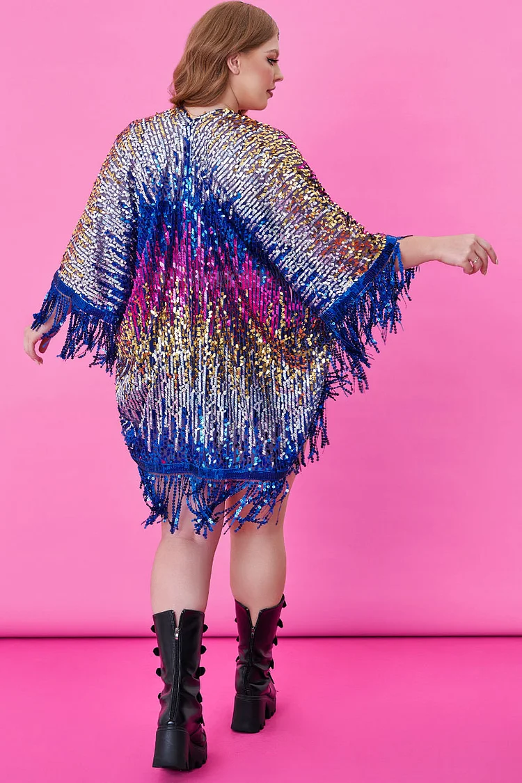 Tinsel Fringe Festival Reflective Rainbow Swing Jacket [Pre-Order]