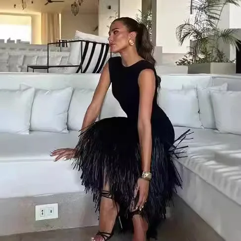 Nigikala Nigikala Women's Clothing Explosion Ousted Back Zipper Dress