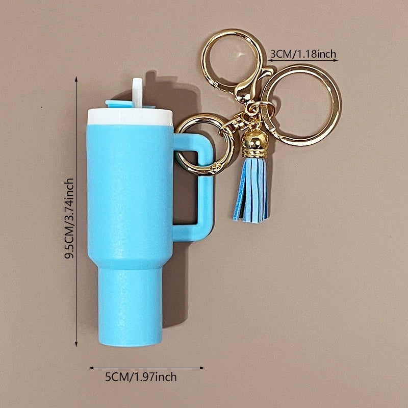 Minimalist Commute Cup Plastic Unisex Bag Pendant Keychain