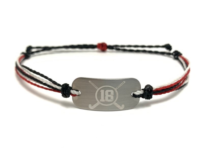 Personalized Waterproof Hockey Sports Bracelet