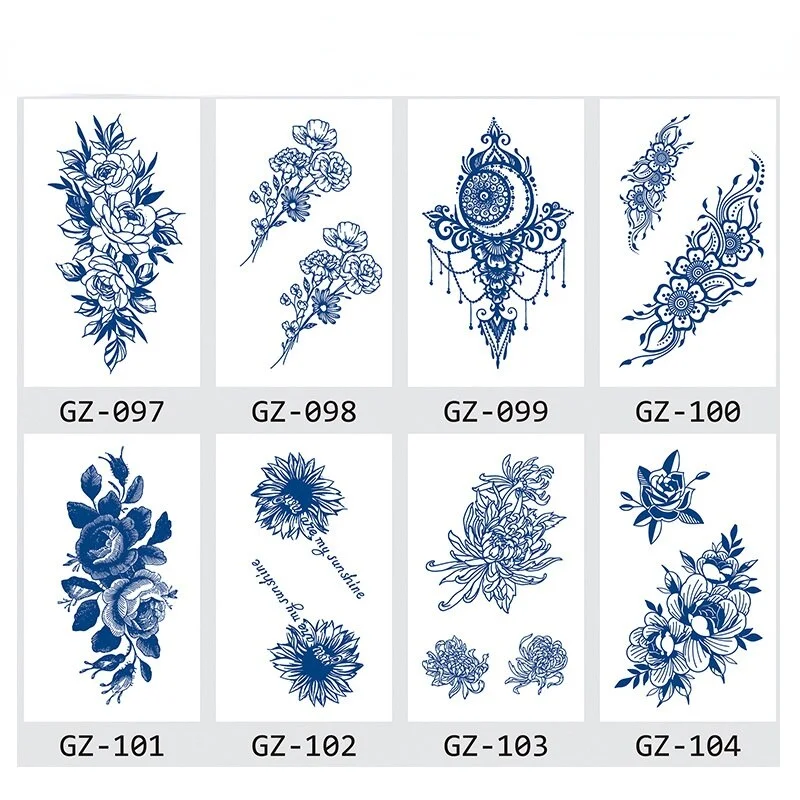 Net Red Herbal Juice Semi-permanent Waterproof Sweat-proof Tattoo Masking Scar Tattoo Sticker Herbal Juice Tattoo Sticker