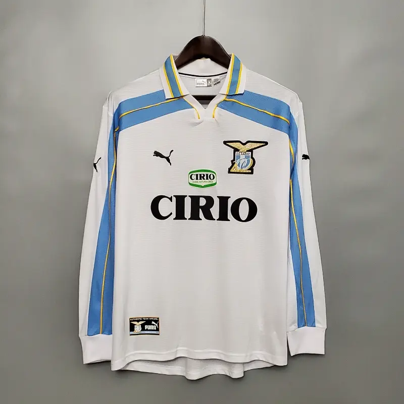 Retro 2000-01 Long Sleeve Lazio Soccer Jersey Away