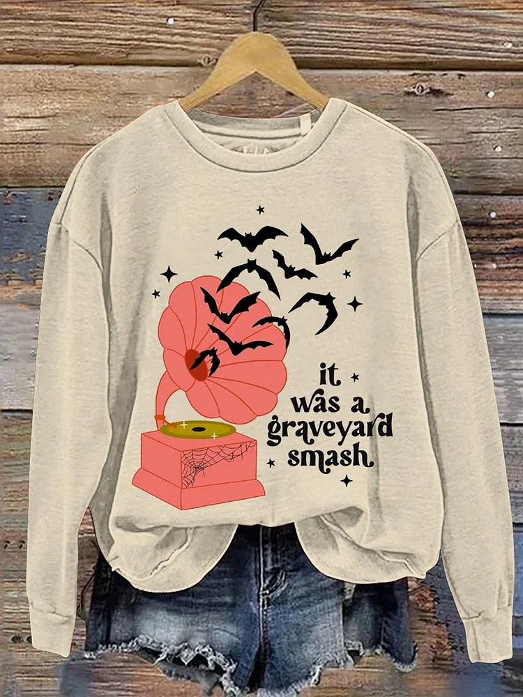 It Was A Graveyard Smash Halloween Art Print Casual  Sweatshirt