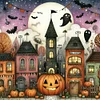 Halloween Cottage - 11CT Stamped Cross Stitch - 50*50cm - Halloween