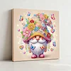 (25x25cm)DIY Gnome Framed Handmade Pearl Painting Art Craft Kit Living Home Decor