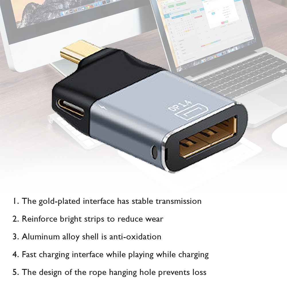 

Type-C to HDMI-Compatible DP RJ45 Mini DP VGA 4K 60Hz Video USB C Converter, 501 Original