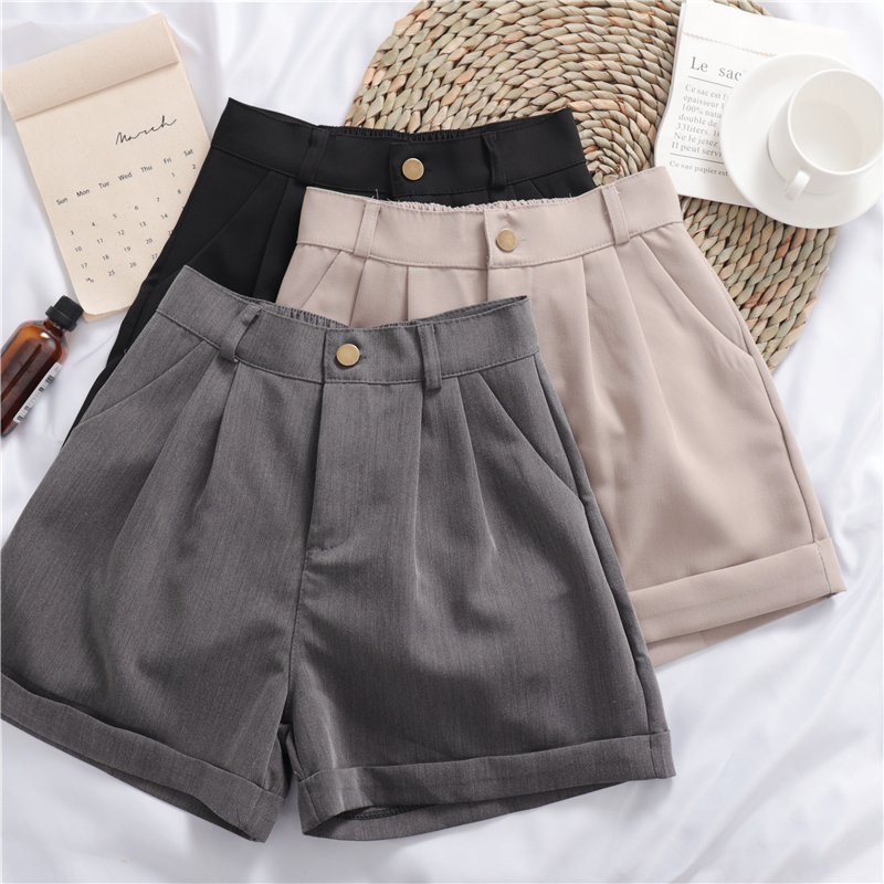 KOREAN CHIC HIGH WAIST SUIT SHORTS