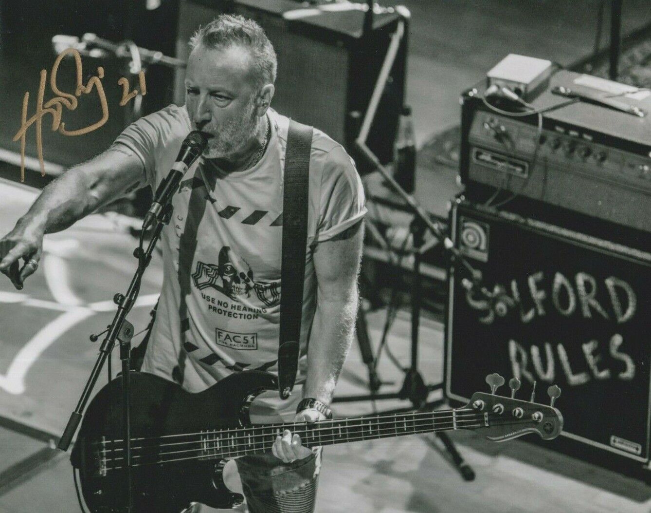 Peter Hook **HAND SIGNED** 8x10 Photo Poster painting ~ Joy Division / New Order