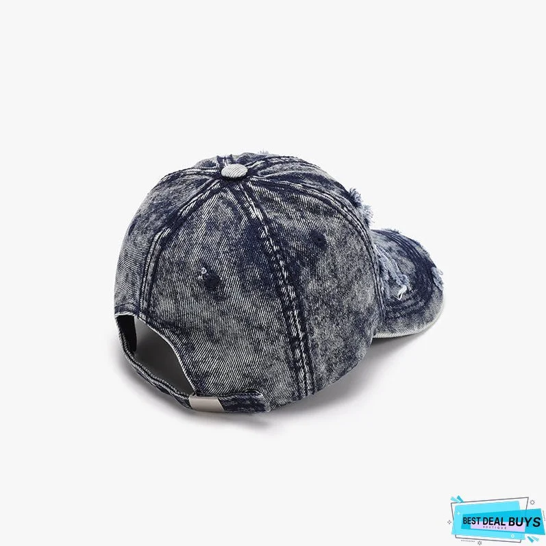 Distressed Cotton Baseball Cap