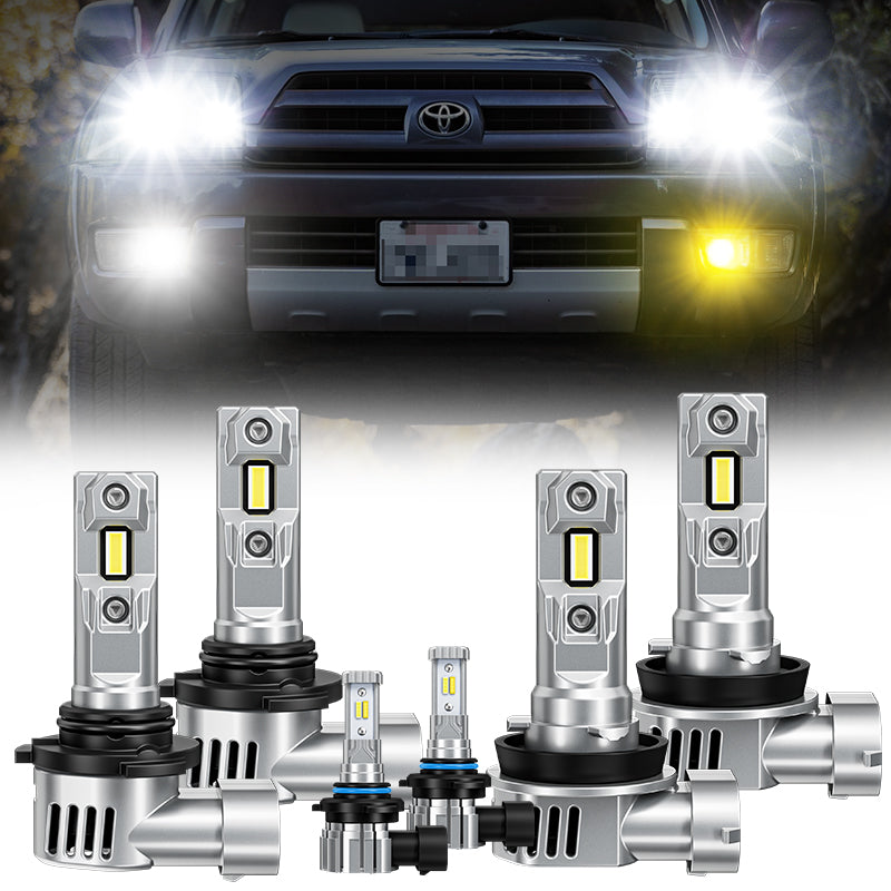 9005 LED Headlight Bulbs & Fog Light Bulbs Combo Package for 2003-2005 Toyota 4Runner