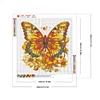 Diamond Painting-DIY Full Round Drill Yellow Butterfly(40x40cm)