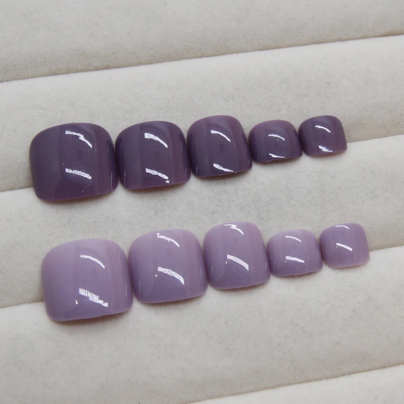 Churchf Churchf Nail Piece Simple Solid Color Double Color Wear Armor Color Removable Toenail Piece Fingernail Patch