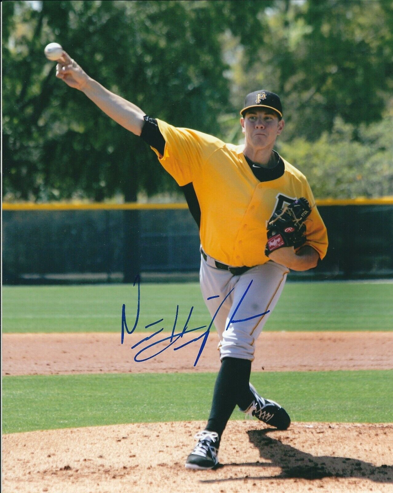 Signed 8x10 NICK KINGHAM Pittsburgh Pirates Autographed Photo Poster painting - COA