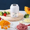 Electric Garlic Chopper 300ML Portable Cordless Mini Food Processor Rechargeable Vegetable Chopper Blender for Nuts Chili Onion Minced Meat and Spices