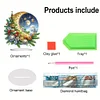 DIY Christmas Moon Acrylic Special Shaped Diamond Painting Desktop Ornaments