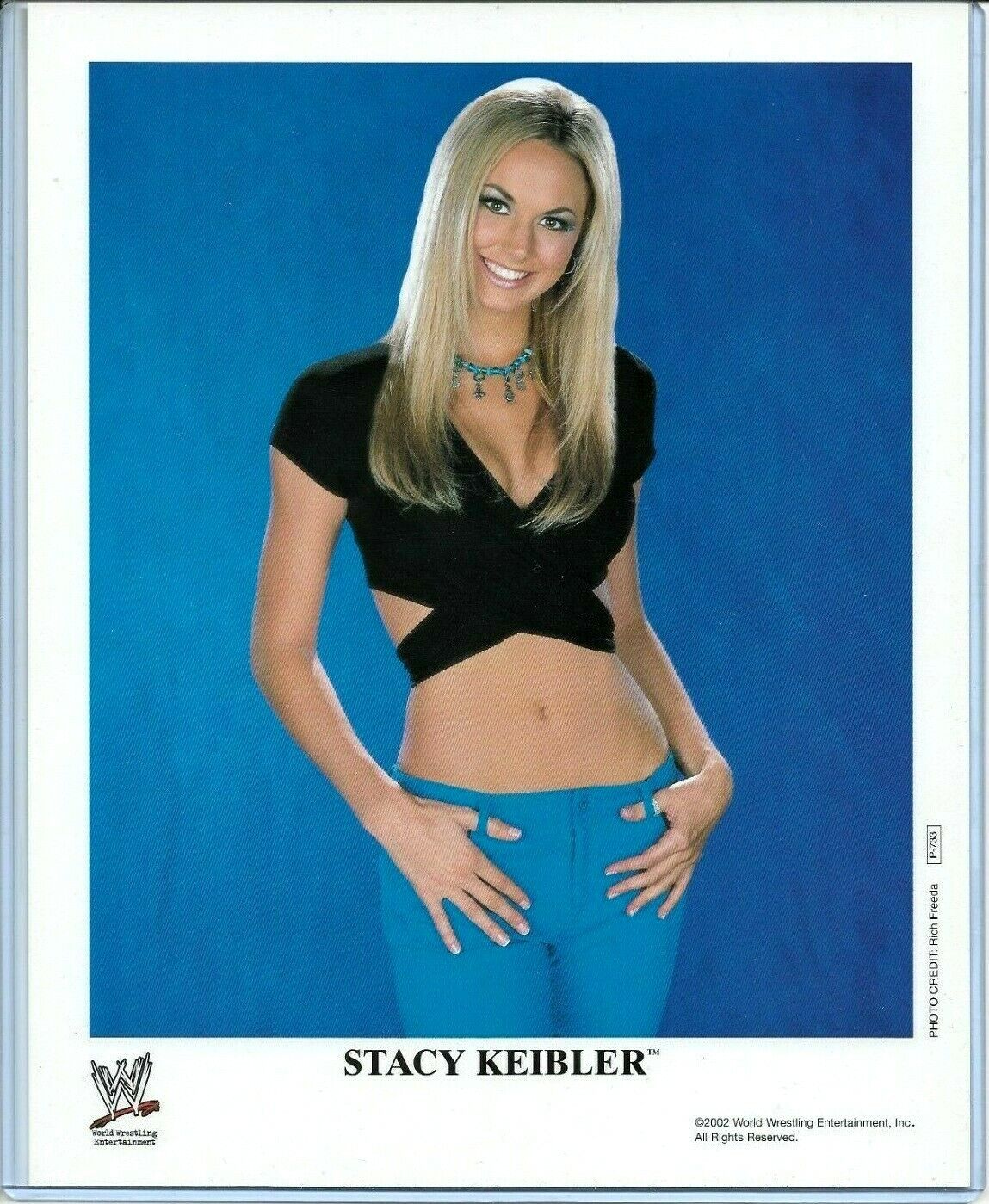 WWE STACY P-733 OFFICIAL LICENSED AUTHENTIC ORIGINAL 8X10 PROMO Photo Poster painting VERSION A