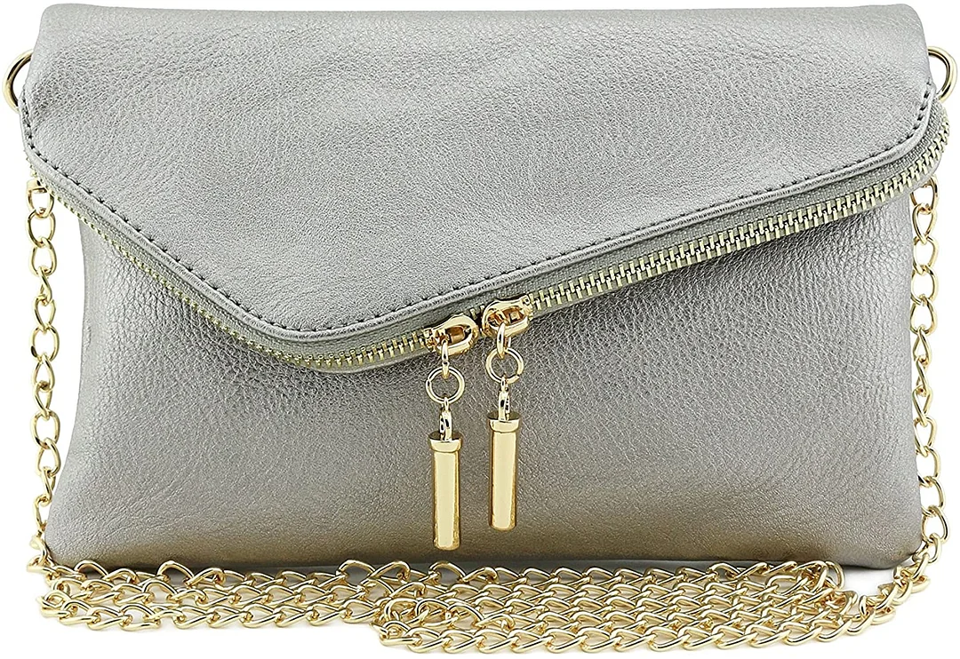 Wristlet Clutch Crossbody Bag with Chain Strap