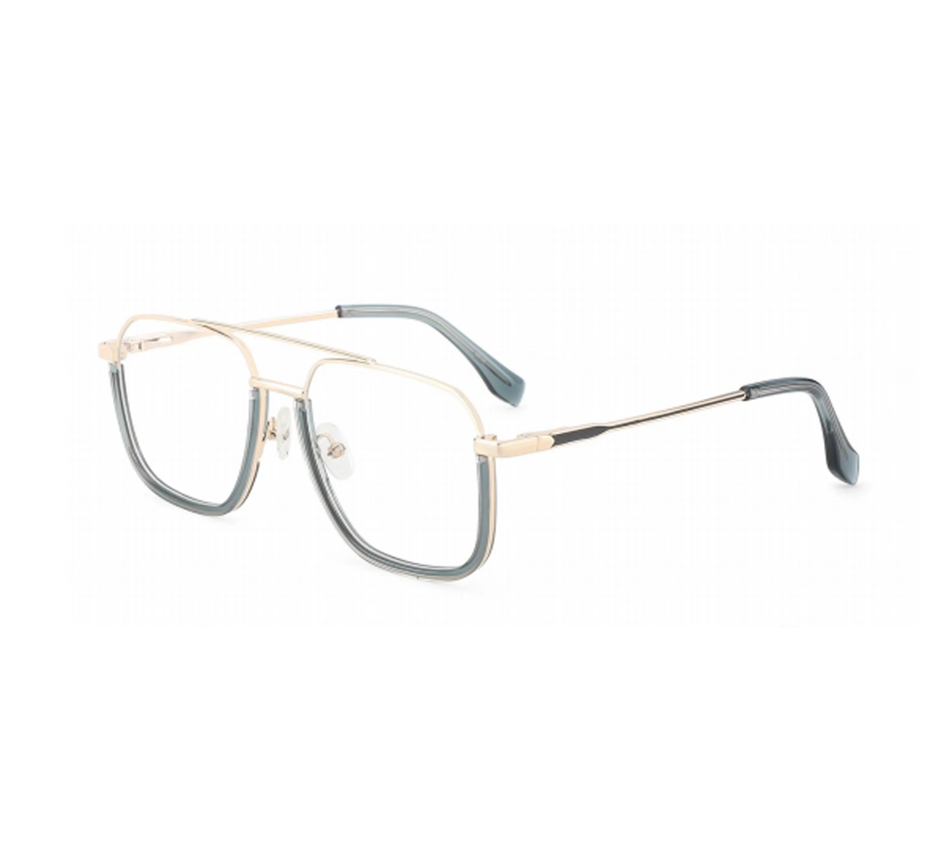 Spring Loaded Spectacle Frames YC14062-YC22125 Acetate Leg Metal Eyeglasses Frame With Spring Hinge ...