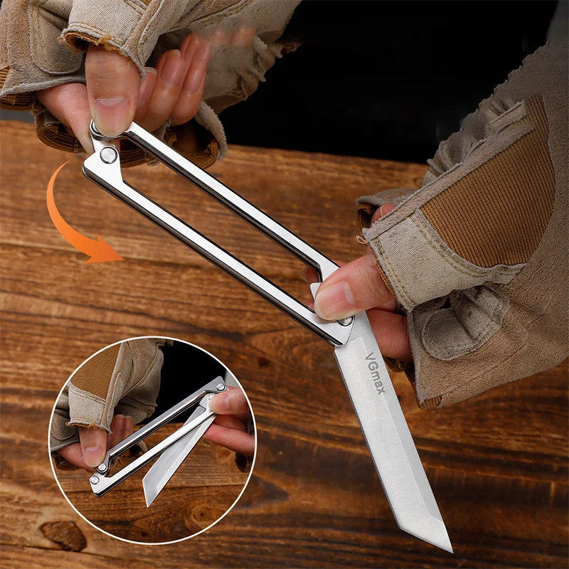 Outdoor folding knife, camping multi-functional small knife, portable, high hardness