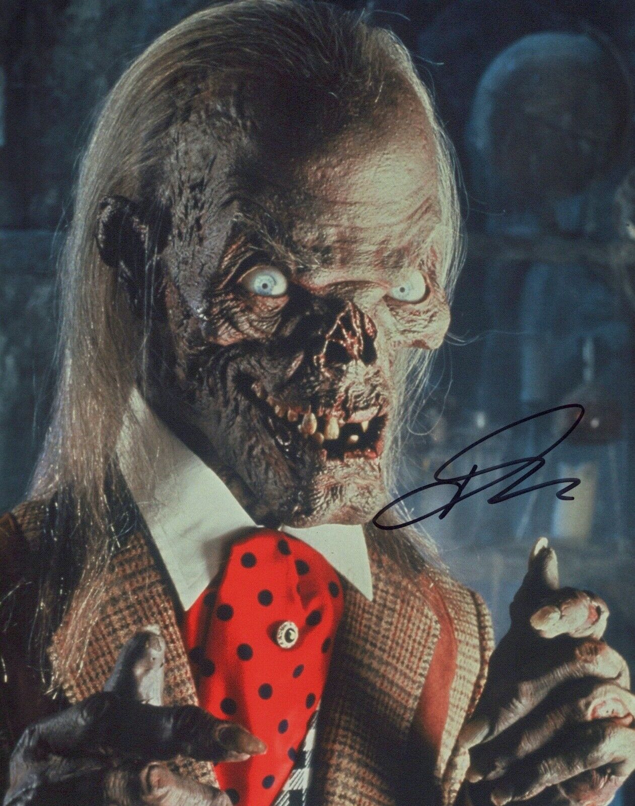 Bordello of Blood Crypt Keeper John Kassir signed 8x10 Photo Poster painting