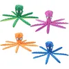 2Pcs Octopus Dog Toy No Stuffing Squeaky Plush Puzzle Toy Interactive Chew Toy