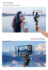 KingMa/cyke Mobile Phone Vlog Selfie Monitor Screen Mobile Phone Stabilizer, Magnetic Mobile Phone Holder Clip, Use Mobile Phone Rear Camera for Selfie Vlog Live TikTok, Compatible with iPhone (Does not support 4K recording)