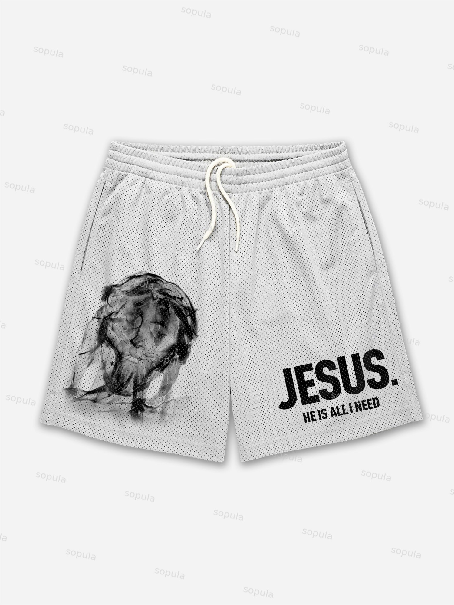 Jesus.He Is All I Need Shorts - Sopula｜Premium Graphic Tees & Graphic Clothing