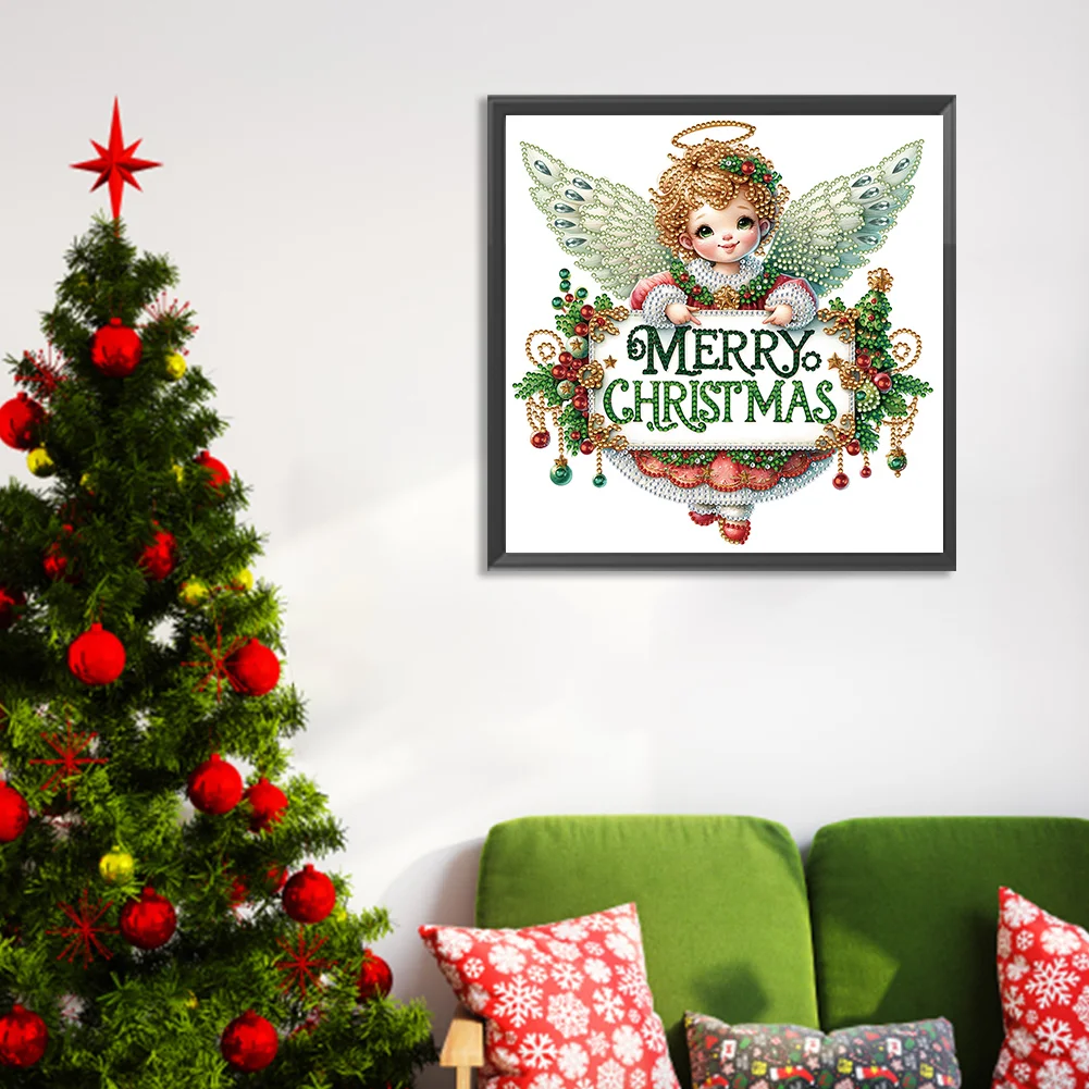 Diamond Painting - Partial Special Shaped Drill - Christmas Angel(Canvas|30*30cm)