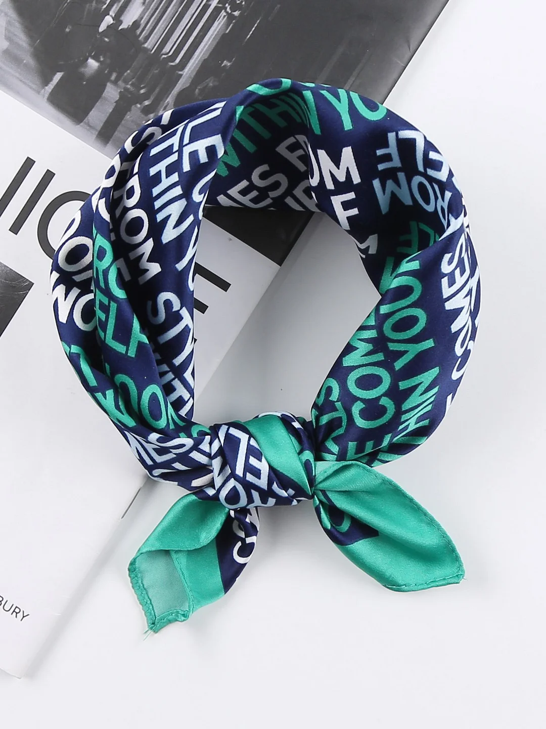 Style Comes From Within Yourself Casual Silk Contrast Square Scarf