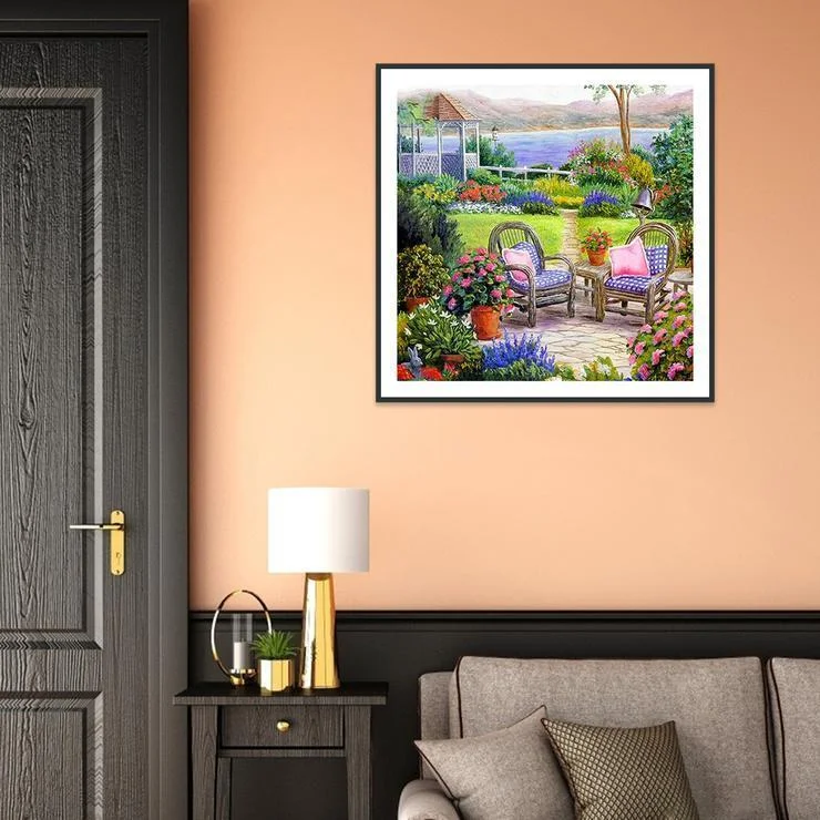 Diamond Painting - Full Round Drill - Rattan Chair(30*30cm)