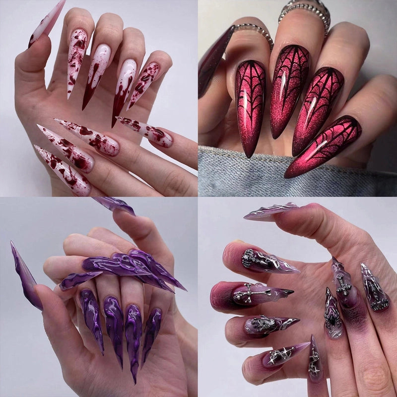 Halloween Cool Style Blood Stains Press-on Nails 1 Set