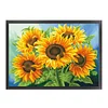 (US Only)Full Embroidery Beads Printed 11CT Sunflower Cross Stitch Kit Art Decor 65x50cm